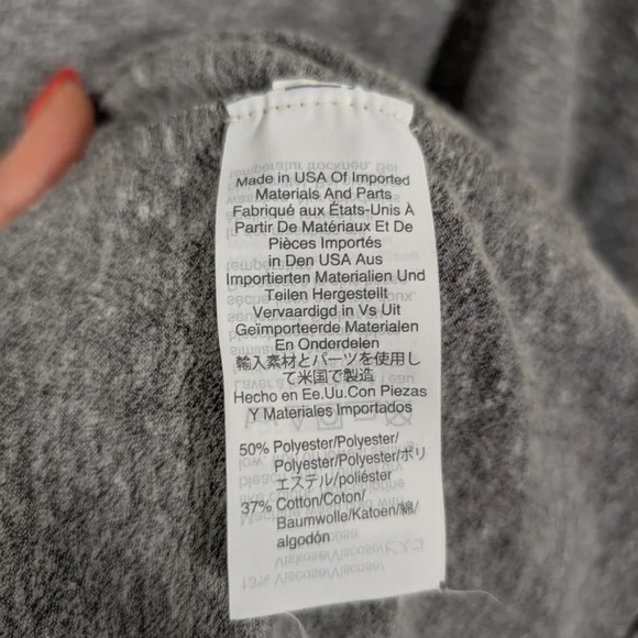 Rivet & Thread Madewell Gray Ex Boyfriend Long Sleeve Tee Shirt NWOT! - Picture 7 of 9